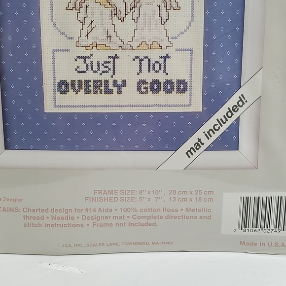 Vintage counted cross stitch Im not Bad Just not Overly Good new unopened - Picture 4 of 4